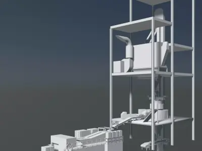 Silo building 2 3D model