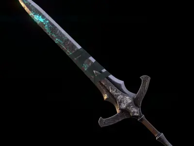Medieval Magic Sword Holy Moonlight Sword from Bloodborne 3D model