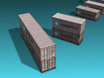 Shipping Container 01 Low-poly 3D model