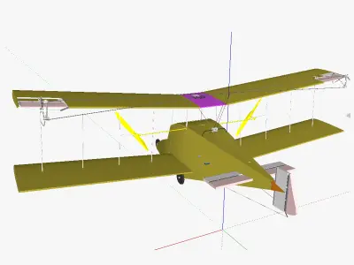 AT single person airplane 3D model