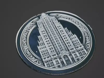 Building House Pendant Medallion 3D print model 20
