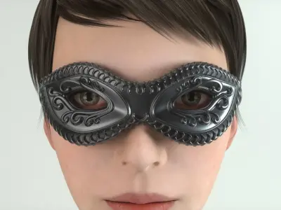 Carnival Mask Collection 7 pieces Masquerade facewear 3D Model Pack purchase