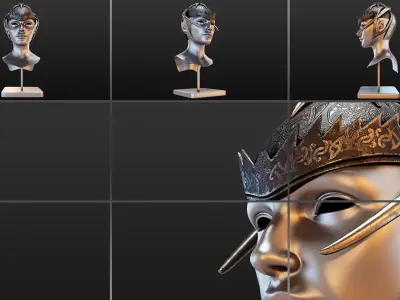 Viking Helmets Low-poly 3D model purchase