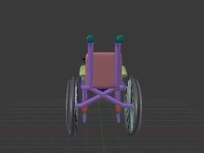 wheelchair for children free version Free 3D model