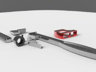 Pipe Wrench Free 3D model