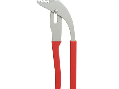Wrench Pipe Pliers Low-poly 3D model