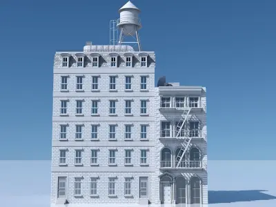 Commercial Building Facade 01 3D model