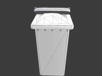 Garbage disposal bin Low-poly 3D model
