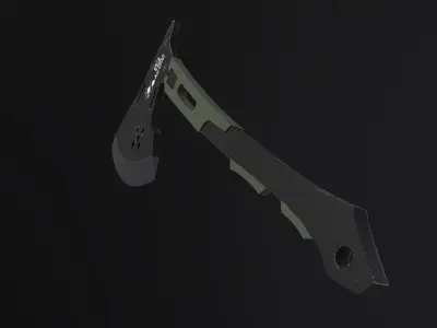 Kikoru Shinomiya Battle Axe Ax-0112 from Kaiju No 8 PBR Low-poly 3D model