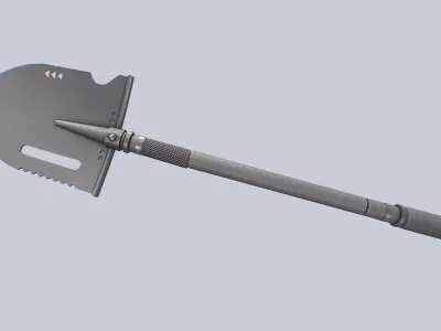 Combat shovel Low-poly 3D model purchase