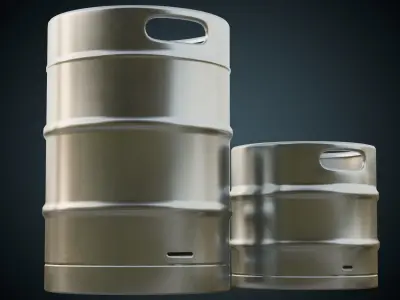 Beer Kegs 1A Low-poly 3D model