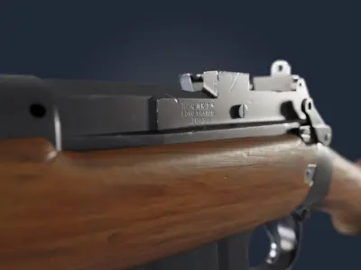 Lee-Enfield No 4 MkI rifle - Game and VFX Ready Low-poly 3D model