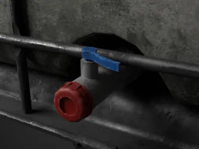 Liquid Container - Water Tank - Bulk Storage Low-poly 3D model