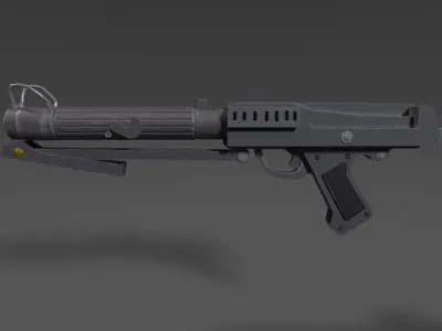 DC-15S Blaster Rifle Free low-poly 3D model