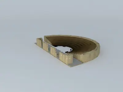 Roman theater in Regina Casas de Reina Free 3D model