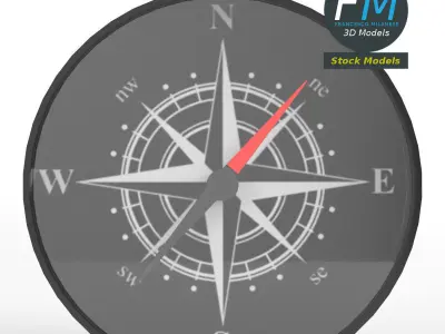 Toy compass 3D model