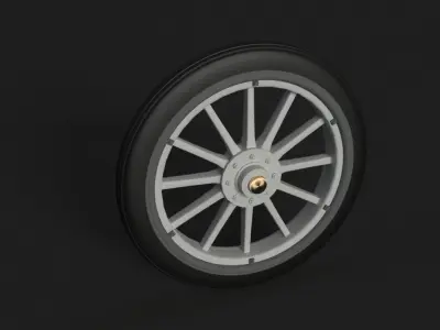 Oldtimer car wheel 3D model