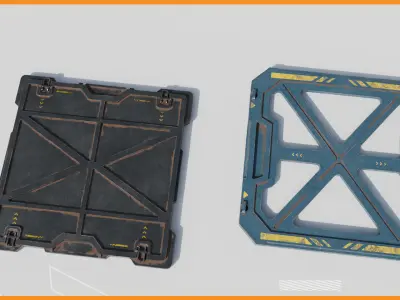 Military Environment 3D Model Pack Low-poly 3D model