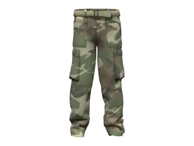 Men Cargo Pants Low-poly 3D model