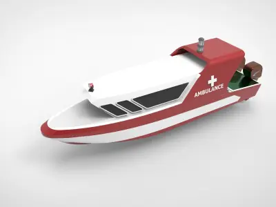 Ambulance Boat 3D model