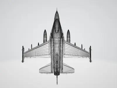 STL File - Fighter Jet - F-16 Falcon - 3D CAD Model  3D print model