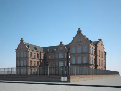 Brick Building 3D model purchase