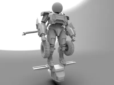 Splinter Robot Low-poly 3D model