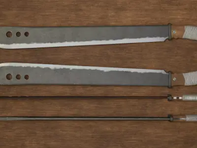 Survival Machete Low-poly 3D model purchase