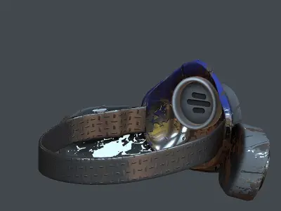 Gas mask helmet 3d model scifi Low-poly Low-poly 3D model Low-poly 3D model 23
