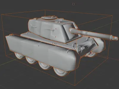 Simple Tank Free low-poly 3D model