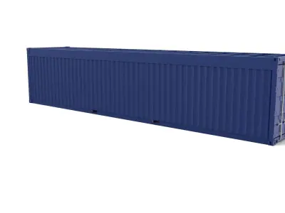 40ft Shipping Container Open Top no Cover 3D model