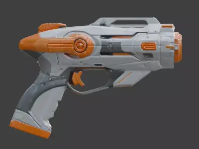 Sci-Fi Energy Blaster 3D Model V02 Low-poly 3D model