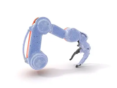 Mechanical Robotic Arm Model Pack Low-poly 3D model