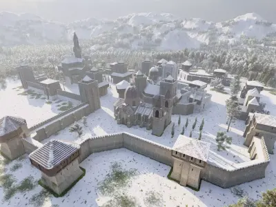 Medieval Castle 3D model 15