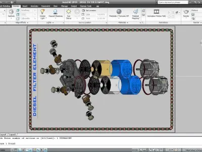 DIESEL FILTER ELEMENT Free 3D model