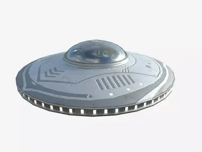 Alien Spaceship UFO B01 Steel - Sci Fi Spacecraft Design Low-poly 3D model