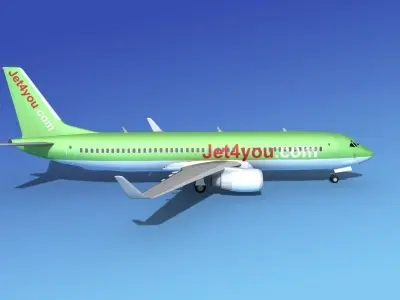 Boeing 737-800 Jet4You 3D model