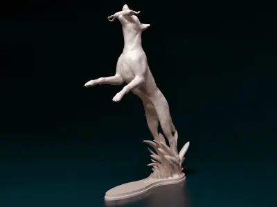 Flying dog 3D print model