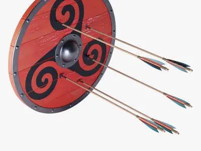 Viking Shield 3D model 9