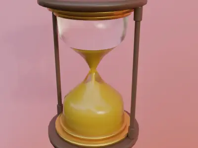 Sand clock Low-poly 3D model