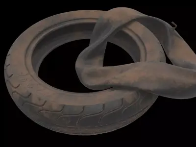 destroy tire 3D model