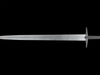 Low poly medieval sword Low-poly 3D model