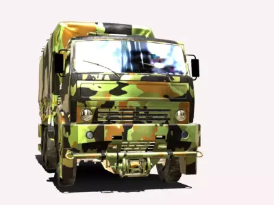 Kamaz 4310 Low-poly 3D model by lm9241221