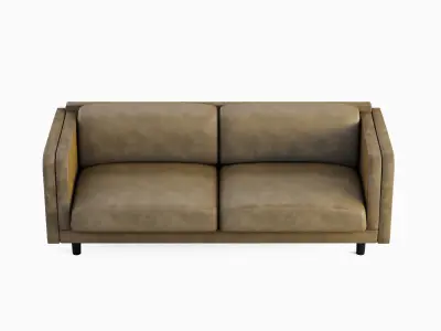 Leather Sofa 02 Low-poly 3D model