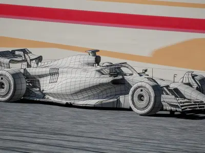 Common Formula 1 2023 F1 Race Car Mockup 3D model