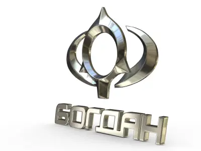 bogdan logo 3D model by 3dlogoman