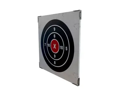 Shooting target Low-poly 3D model