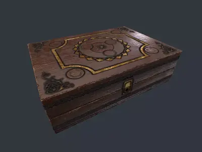 Antique Box Low-poly 3D model