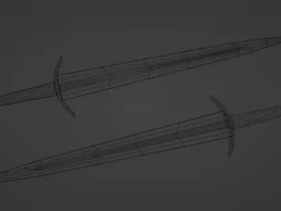 Medieval fantasy Weapons Low-poly 3D model