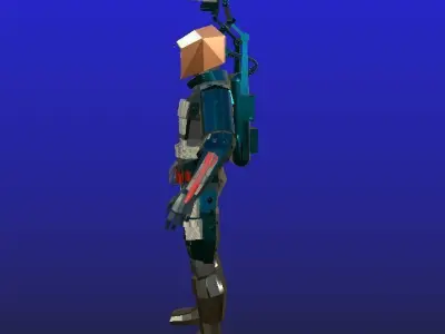 military alien   Free low-poly 3D model
